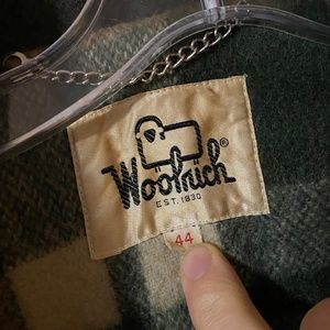 Vintage Green Woolrich Coat with removable hood